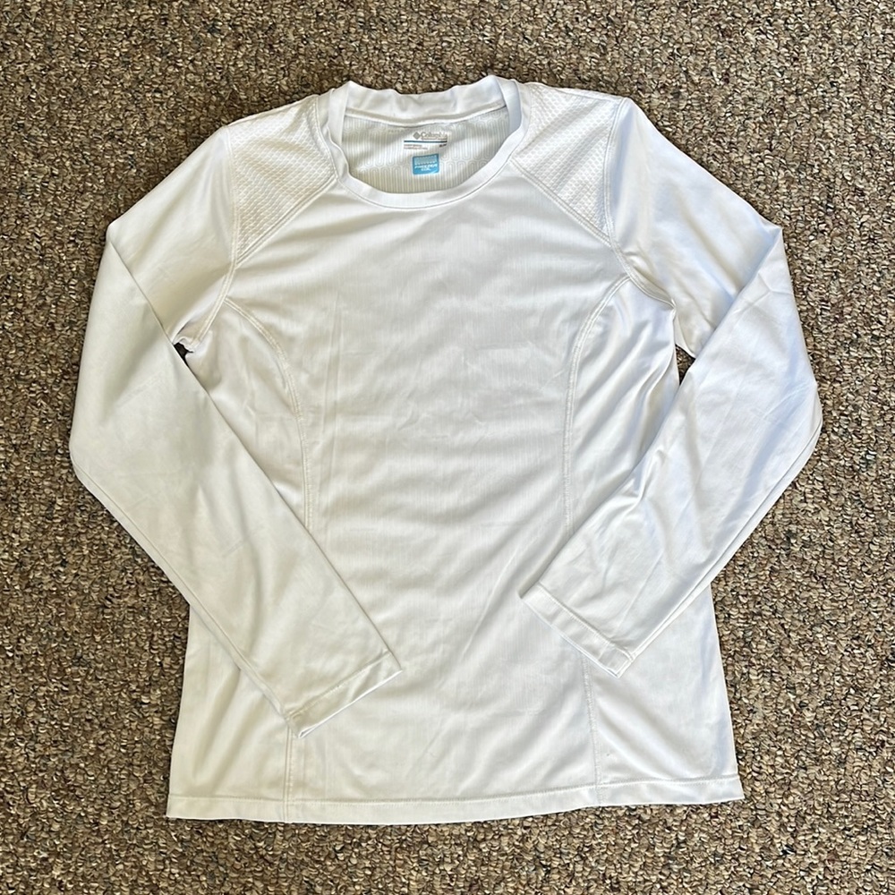 Women’s Light Blue Columbia Freezer Coil Long Sleeve Workout Top Size M